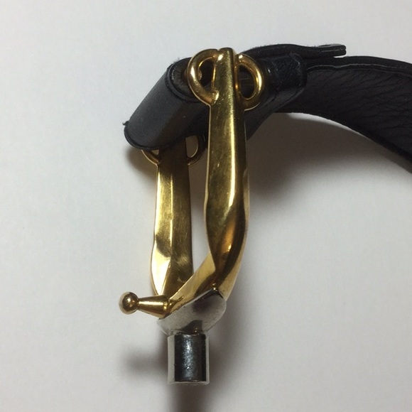 Vintage Authentic Gucci Leather Belt 28-31” Blue - Picture 5 of 12